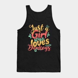Just A Girl Who Loves Donkeys Gift product Tank Top